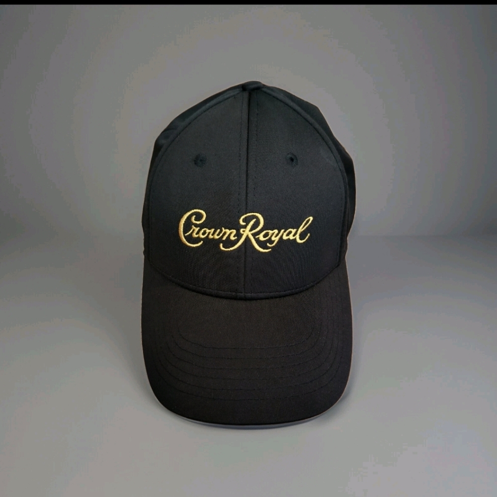Tangerine Crown Royal Ball Cap Hat Black Adjustable Strap